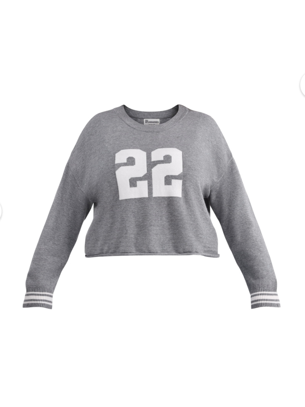 No Boundaries Graphic Pullover Sweatshirt Long Sleeves Lightweight Gray MEDIUM